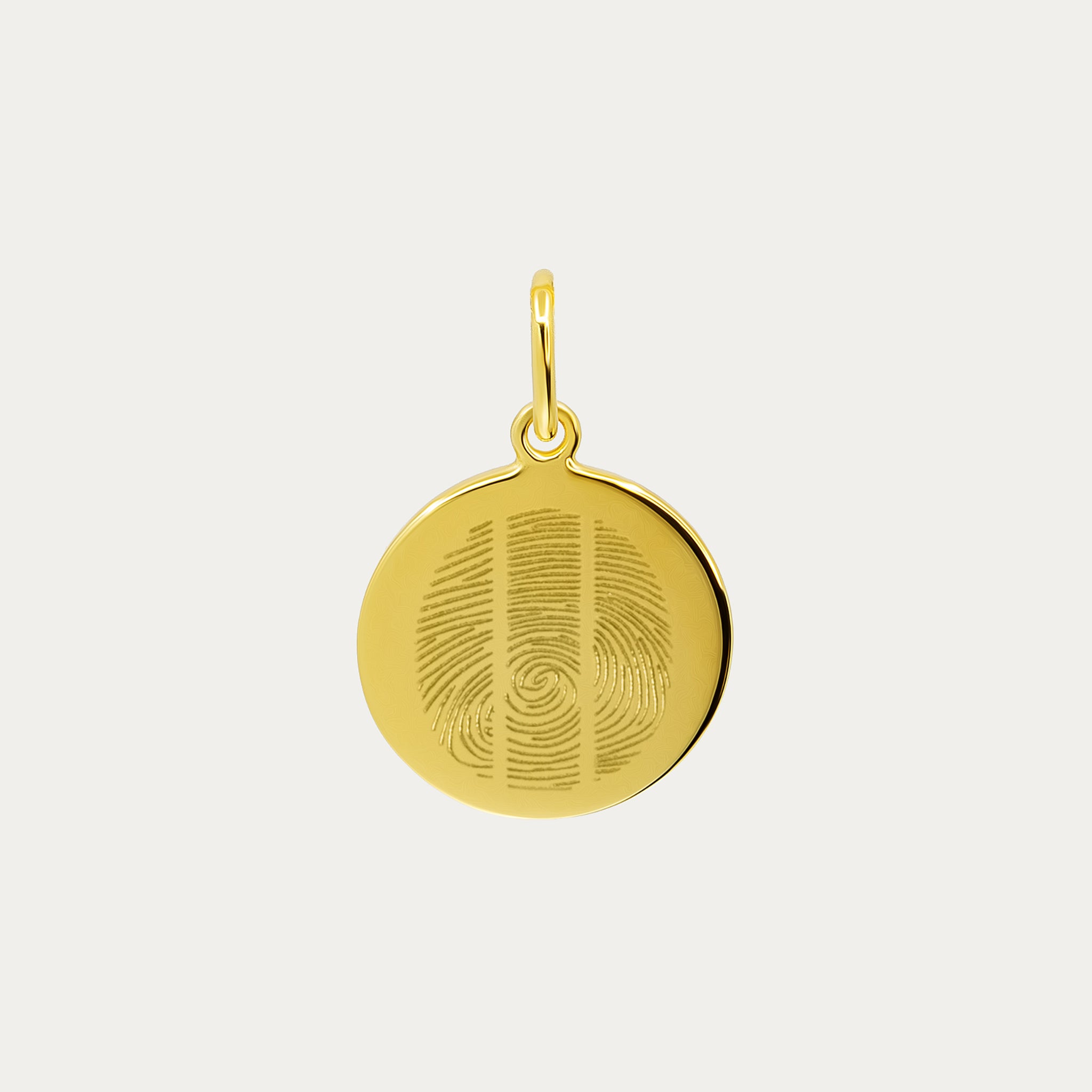 Gold Triple Fingerprint Pendant