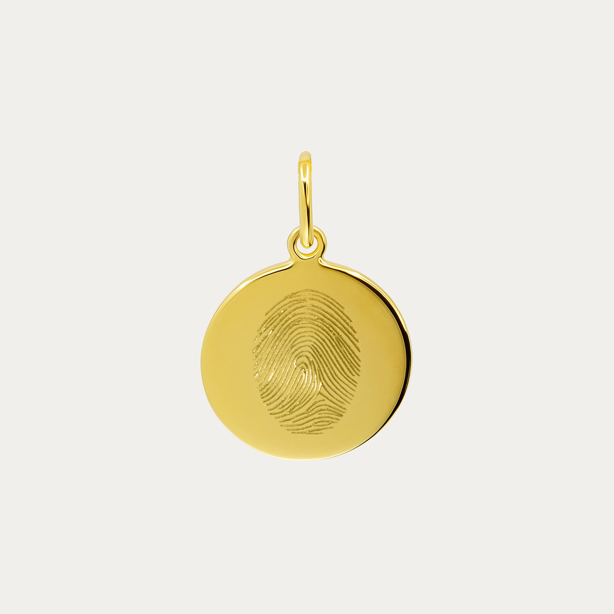 Gold Single Fingerprint Pendant