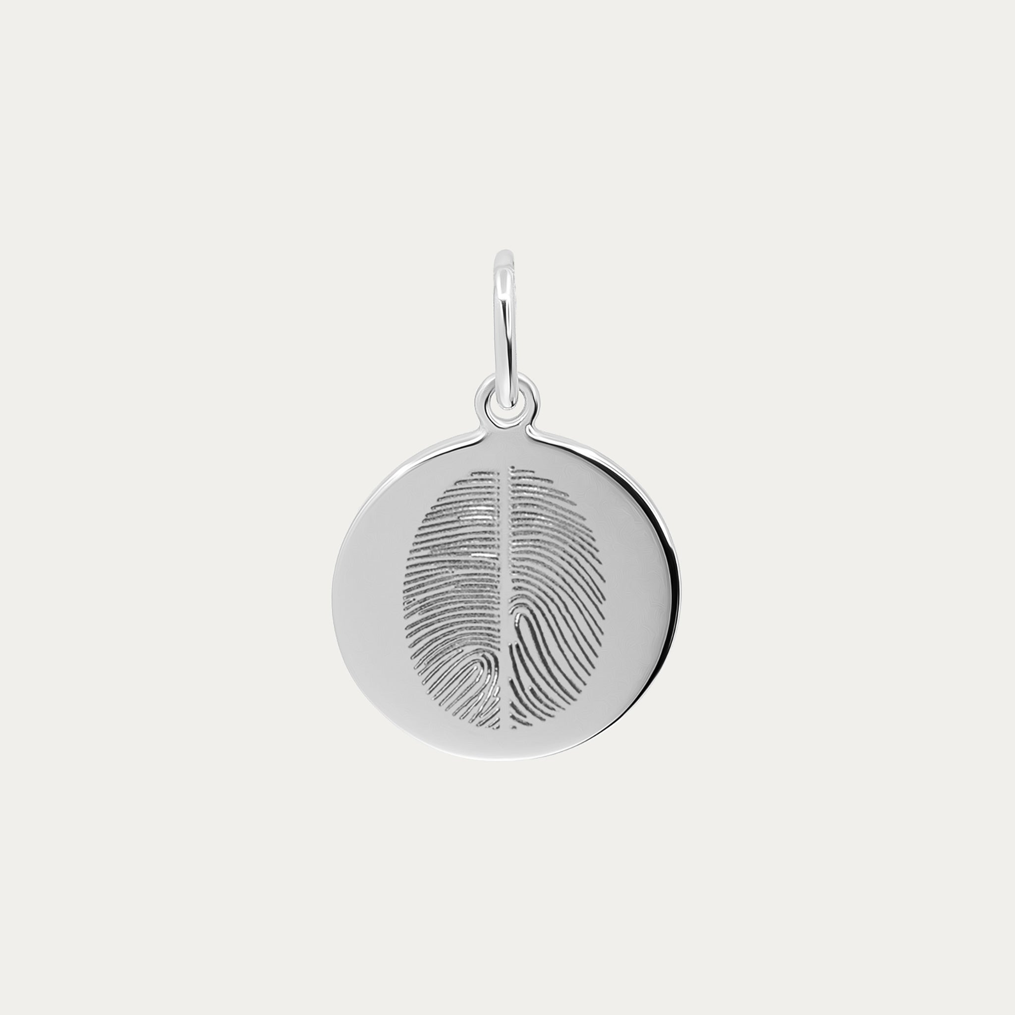 Silver Double Fingerprint Pendant