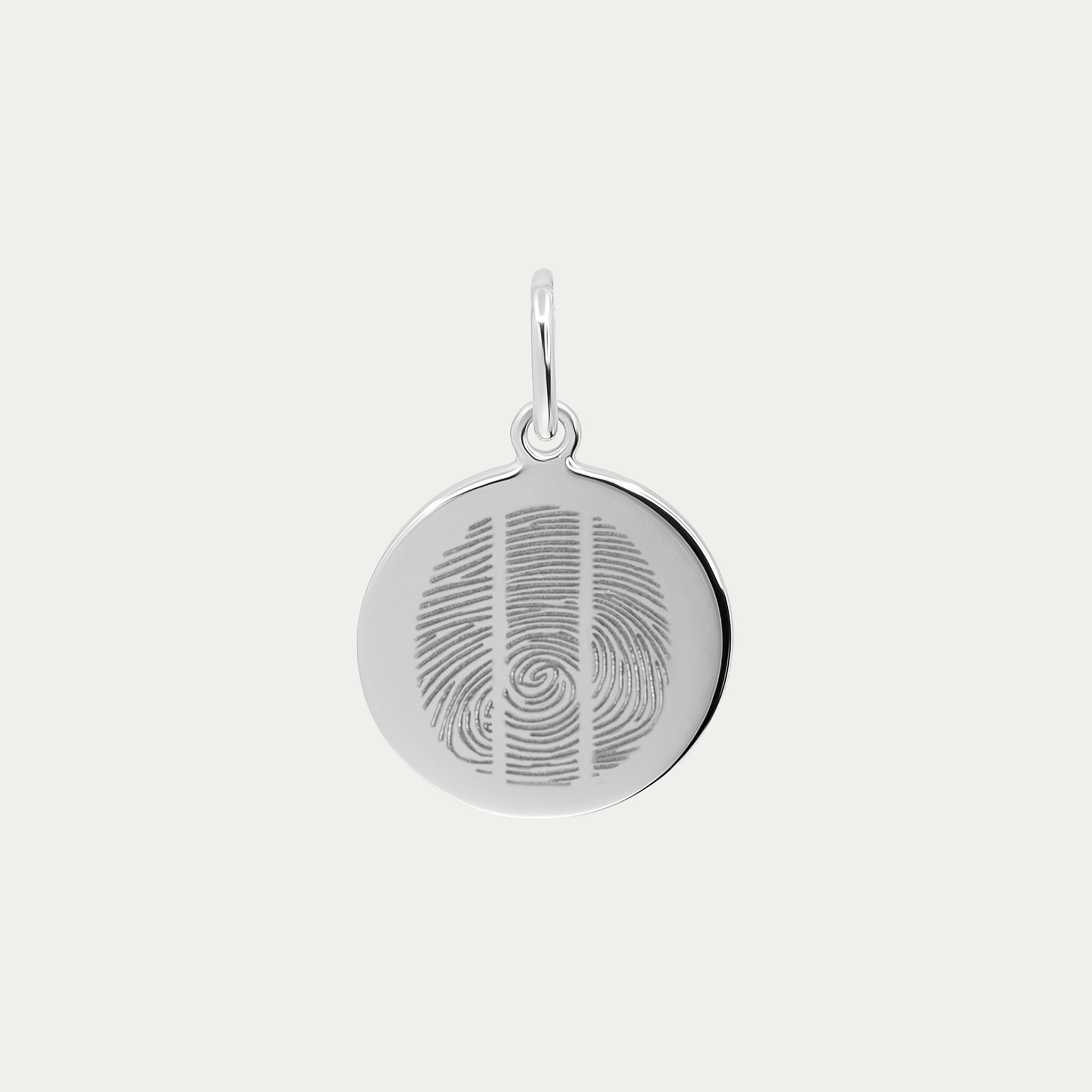 Silver Triple Fingerprint Pendant