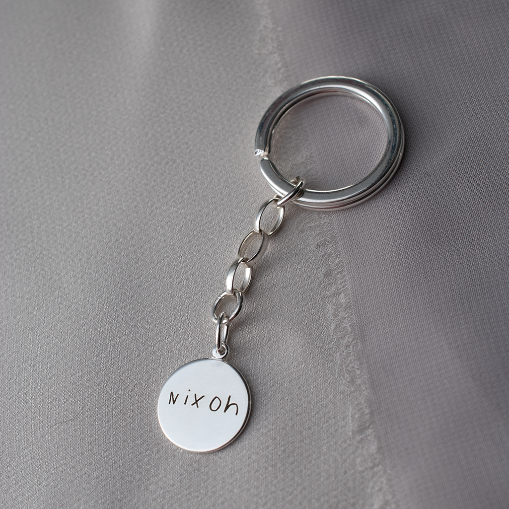 Silver Handwriting Pendant | Keychain
