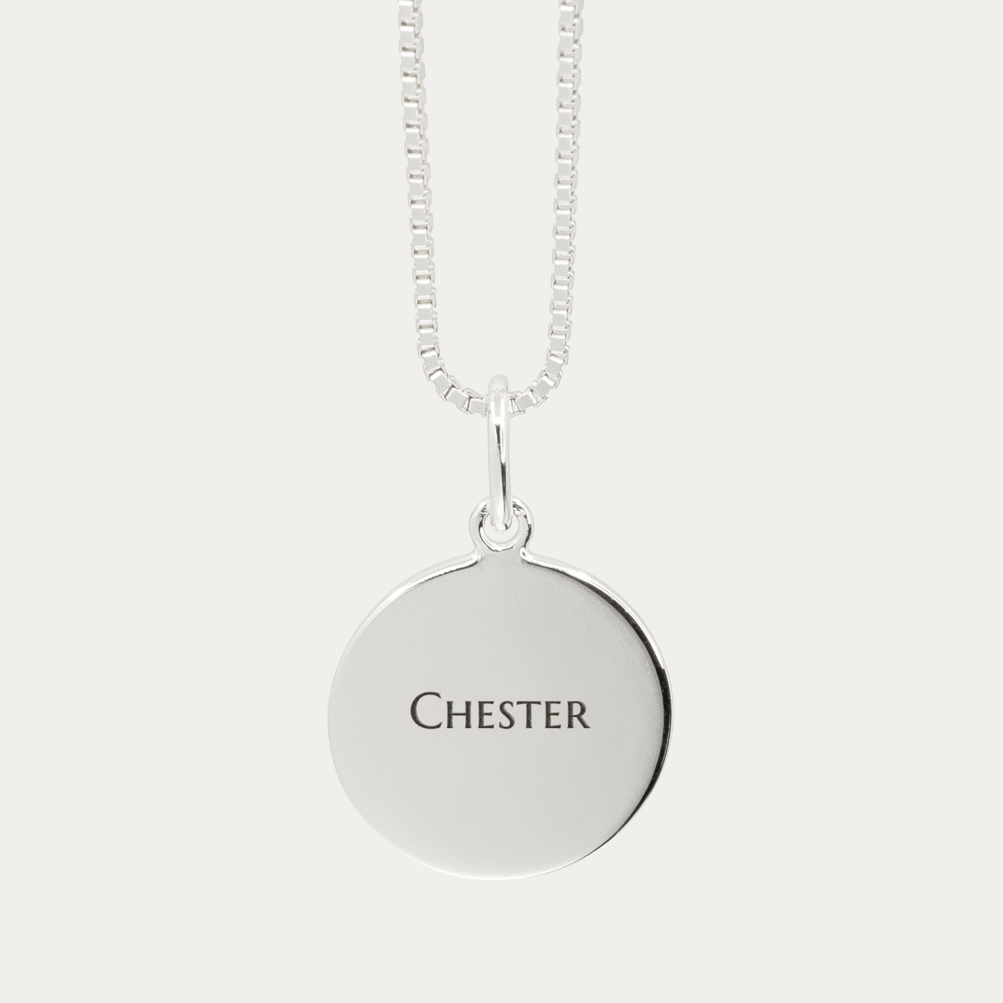Silver Pet Print Pendant | Box Link Chain