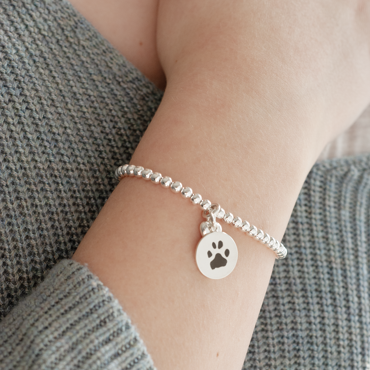 Silver Pet Print Pendant | Bracelet