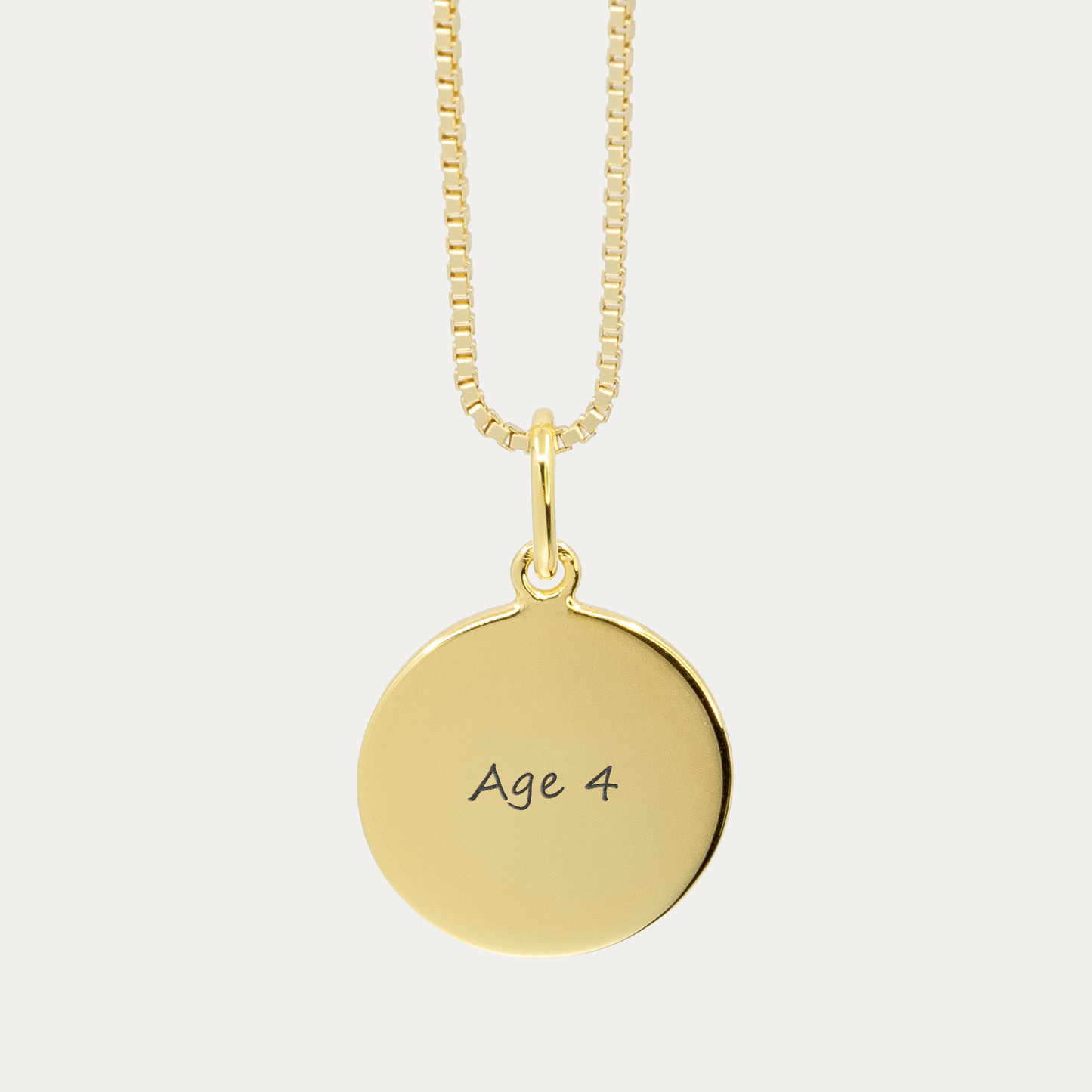 Gold Handwriting Pendant | Box Link Chain