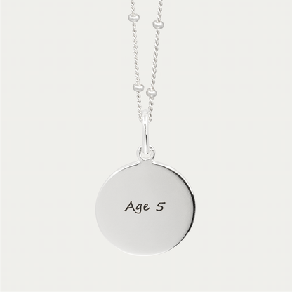Silver Handwriting Pendant | Bead Chain