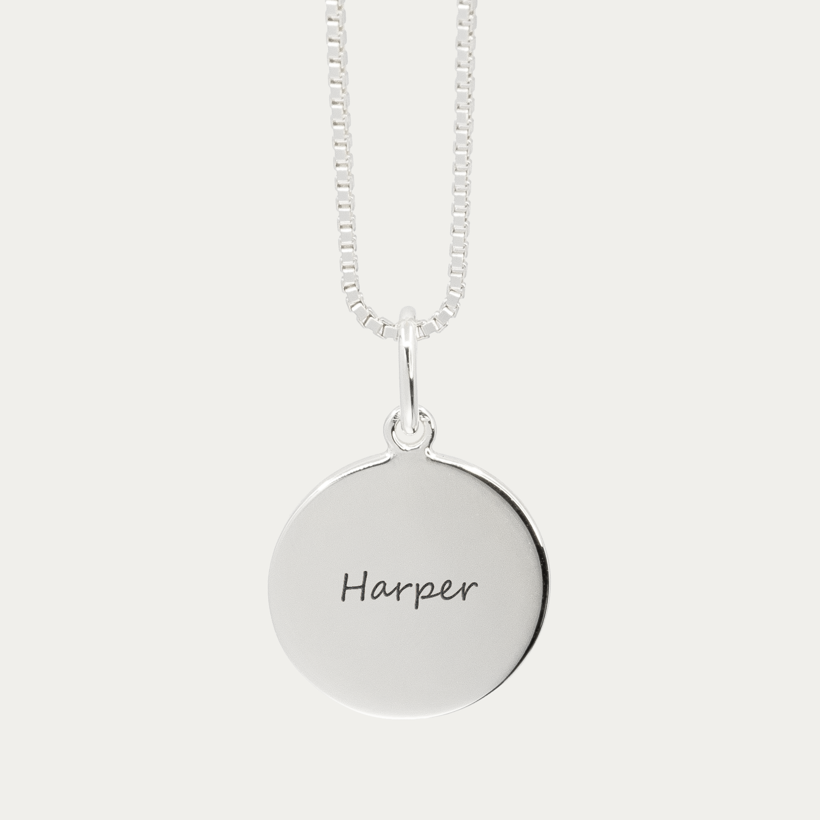 Silver Hand and Footprint Pendant | Box Link Chain