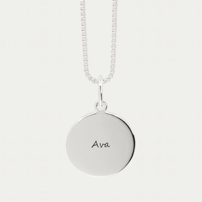 Silver Single Fingerprint Pendant | Box Link Chain